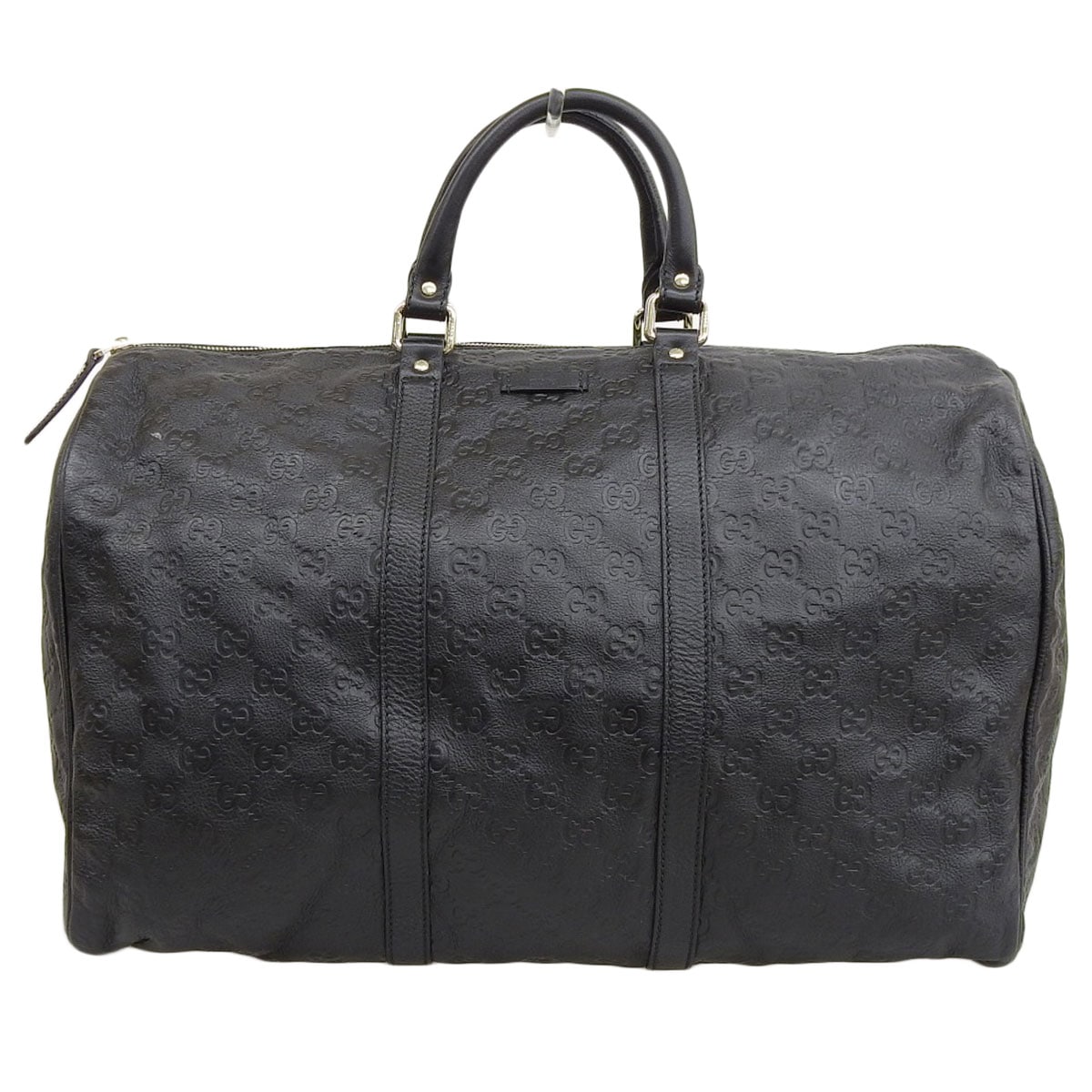 グッチ GUCCI グッチシマ ボストンバッグ GGロゴ レザー ブラック レディース ストラップなし 4079