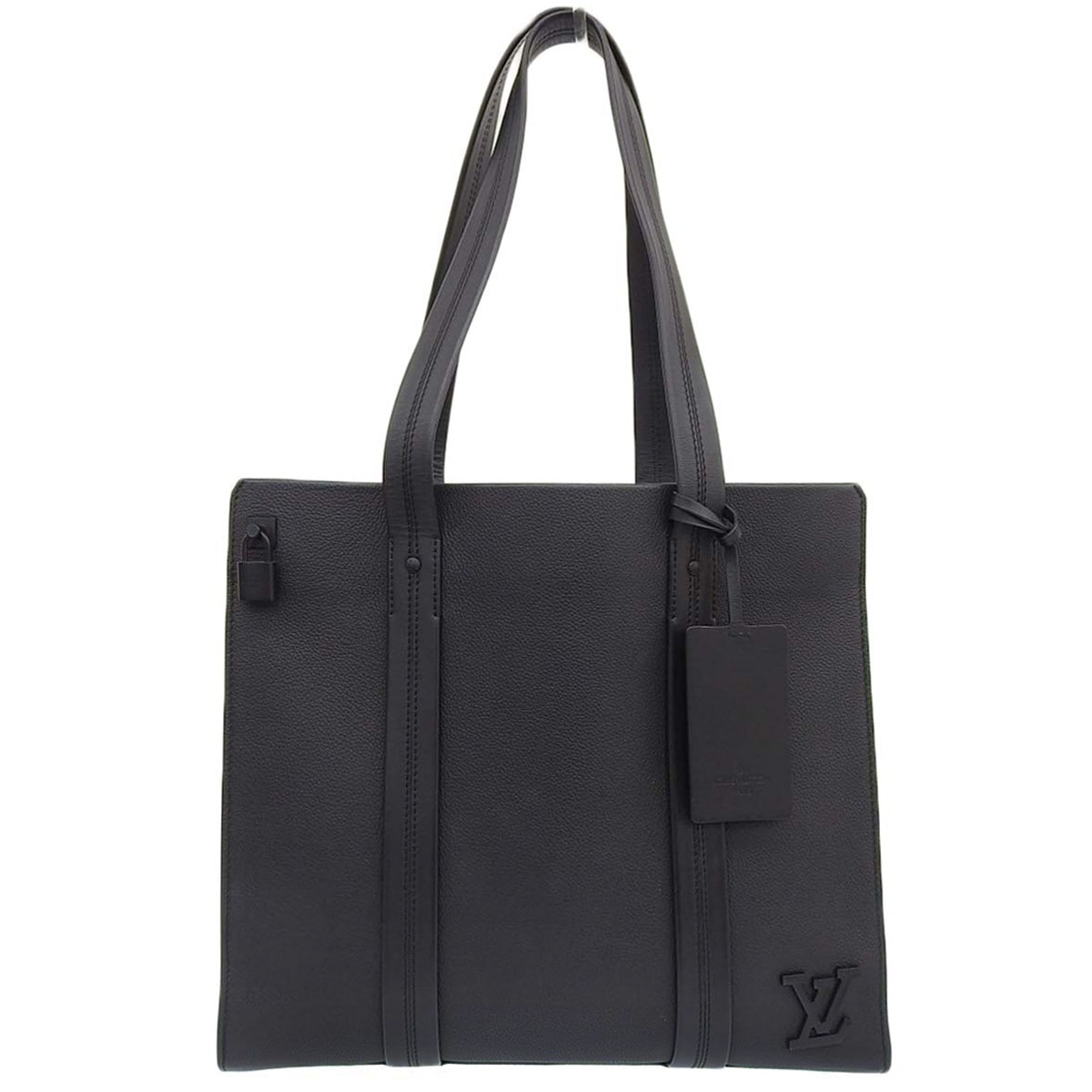 ルイヴィトン LOUIS VUITTON アエログラム テイクオフ トートバッグ レザー ブラック メンズ M57308 4256