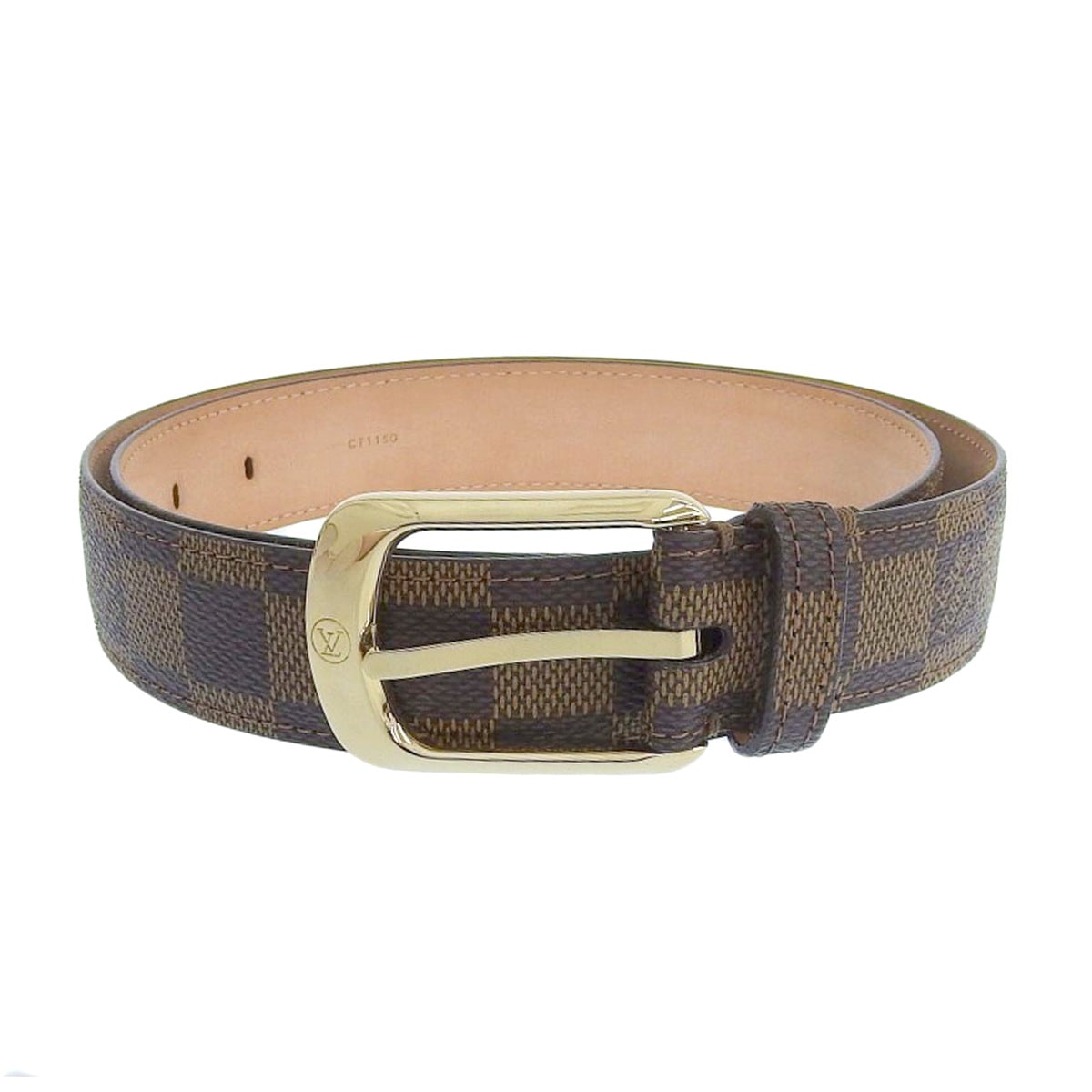 ルイヴィトン LOUIS VUITTON サンチュール エリプス ダミエ エベヌ ダミエキャンバス ゴールド金具 サイズ表記85 レディース M6995 CT1150 4282