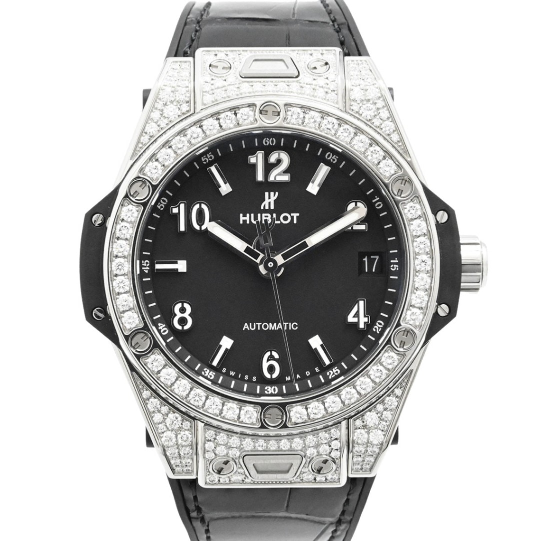 HUBLOT ウブロ ビッグバン ワンクリック オートマチック 自動巻き 39ミリ スチール×パヴェダイヤ 465.SX.1170.RX 465.SX.1170.RX 3556