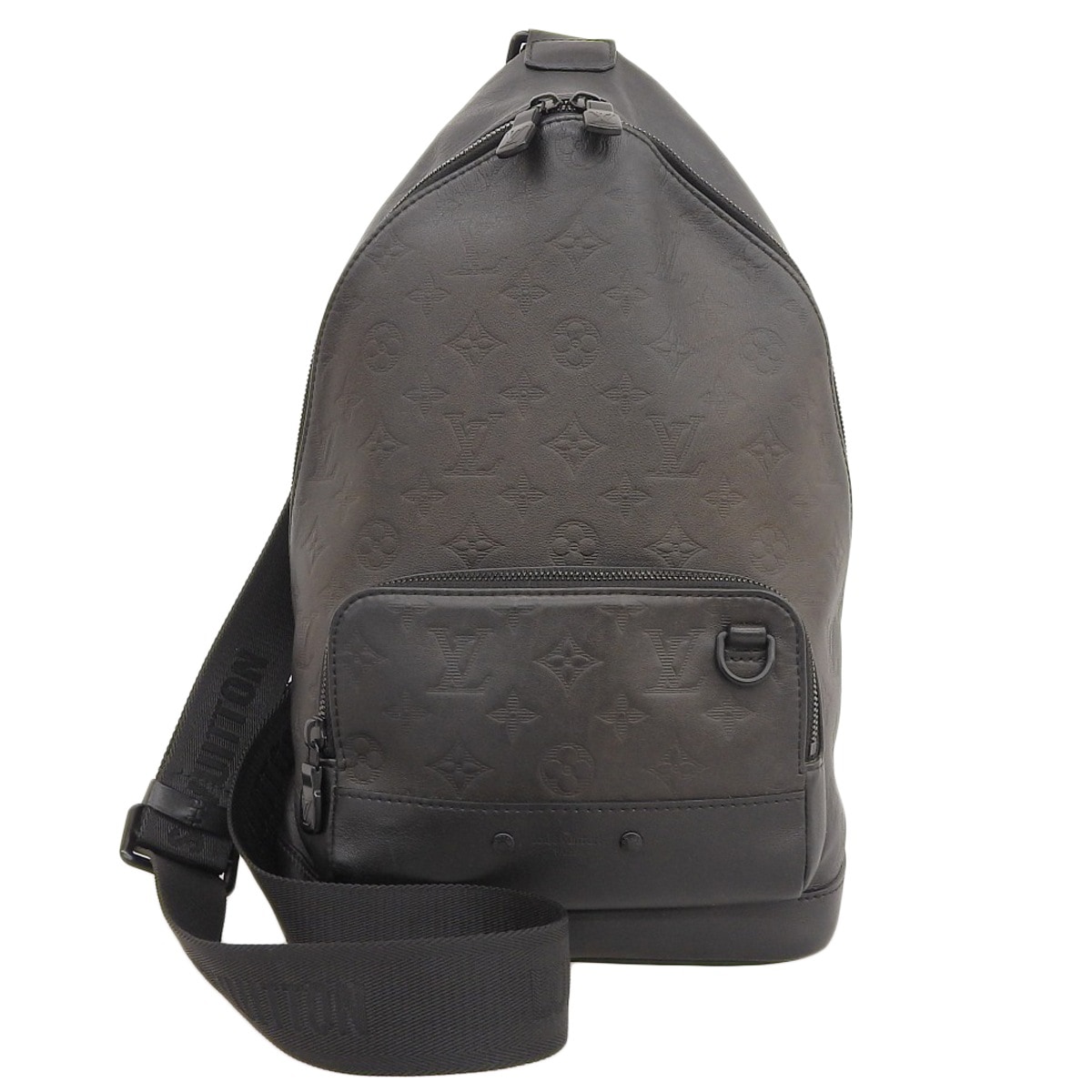 ルイヴィトン LOUIS VUITTON モノグラム シャドウ レーサー スリングバッグ ボディバッグ ブラック メンズ M46107 4304