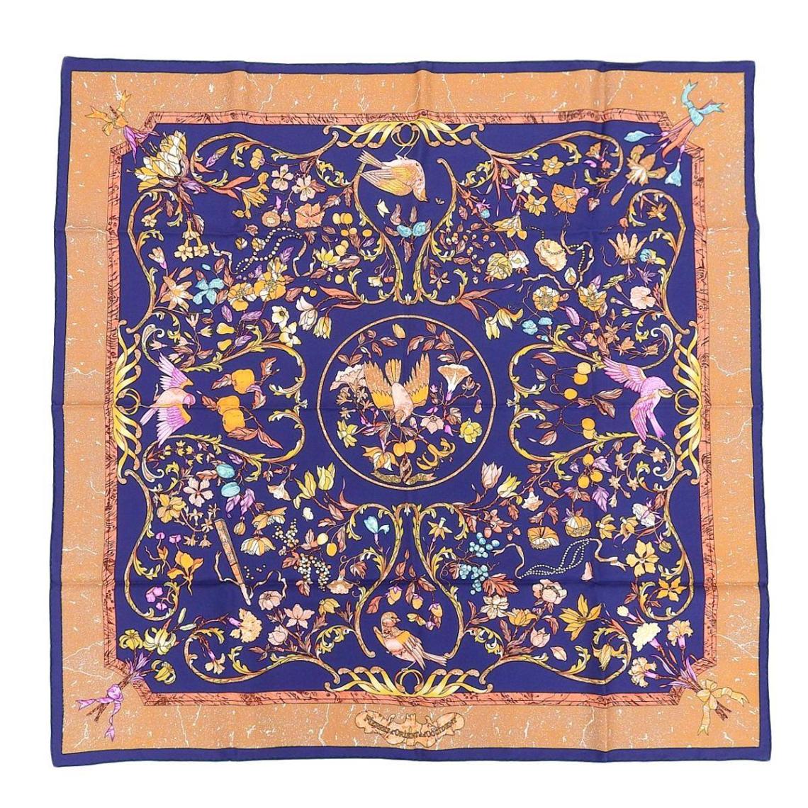 エルメス HERMES カレ90 PIERRES d' ORIENT et d' OCCIDENT 東洋の石と西洋の石細工 スカーフ シルク マルチカラー レディース 4347