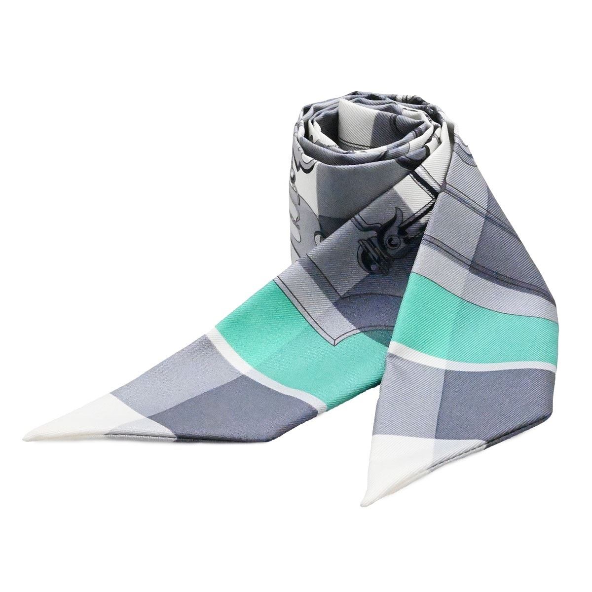 エルメス HERMES ツイリー シルク スカーフ モール・エ・グルメット Mors et Gourmettes 馬銜と鎖 レディース  3603