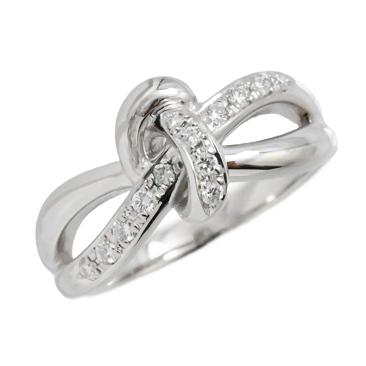 タサキ TASAKI Pt900 プラチナ ダイヤ0.13ct リング サイズ11 レディース 3626