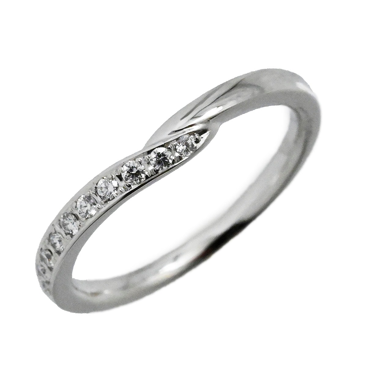 タサキ TASAKI  Pt950 プラチナ ダイヤ0.07ct リング 9号 レディース  3653