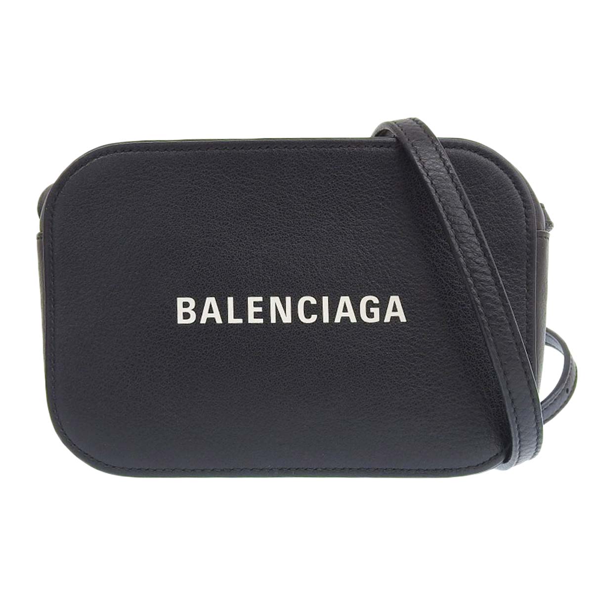 バレンシアガ BALENCIAGA エブリディ カメラバッグ ショルダーバッグ クロスボディ 斜め掛け レザー ブラック レディース 4404