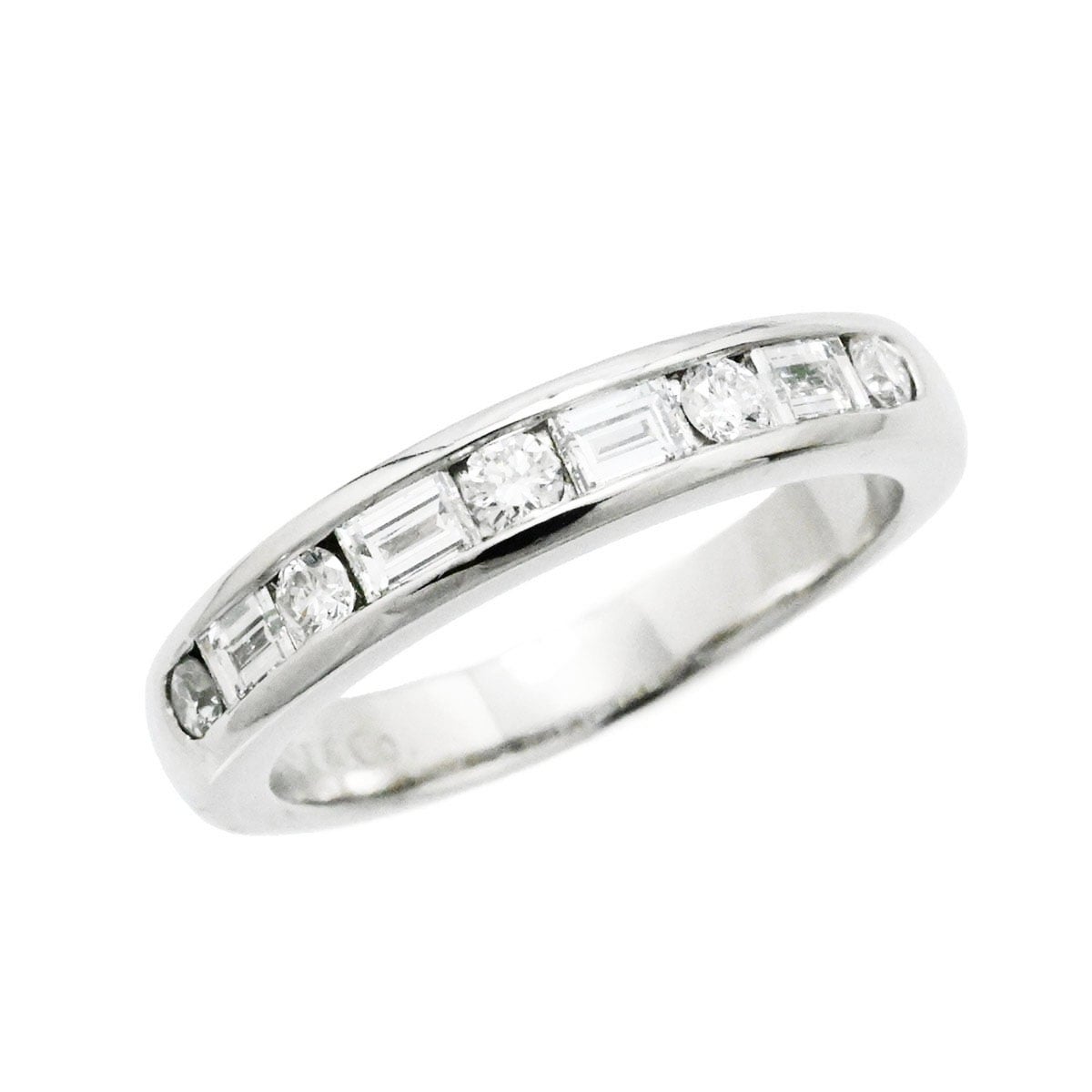 ティファニー TIFFANY & Co. PT950 プラチナ ダイヤ チャネルセッティング リング ９号 レディース  3681