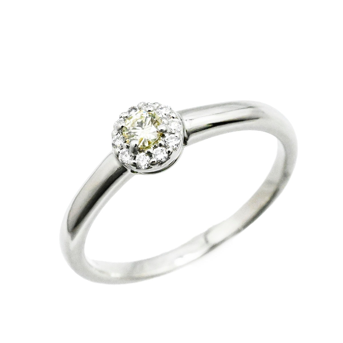 スタージュエリー STAR JEWELRY PT950 プラチナ ダイヤ0.05ct イエローダイヤ0.05ct リング 8号 レディース  3683