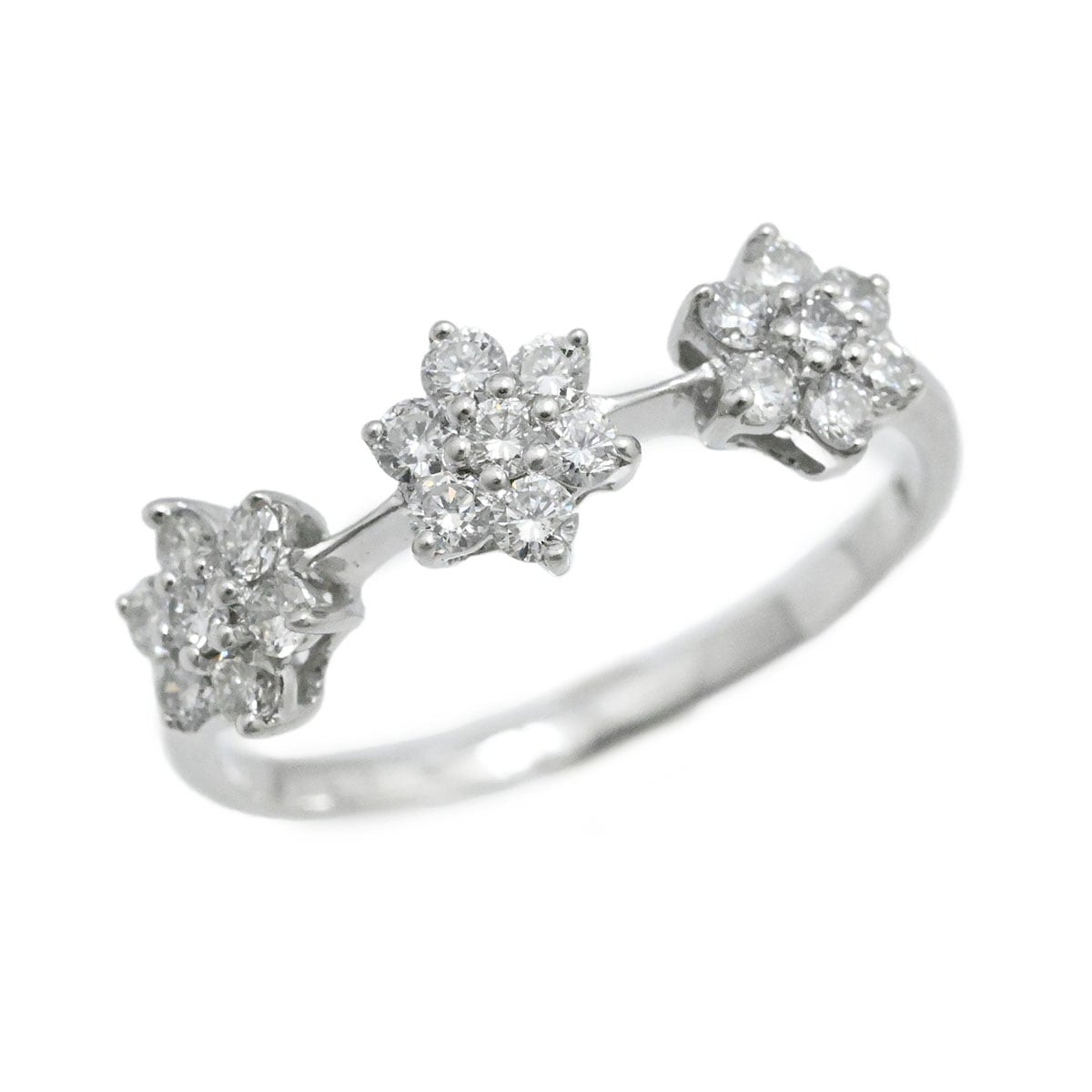 ポンテヴェキオ PONTE VECCHIO K18WG ホワイトゴールド ダイヤ0.43ct リング 12号 レディース  3693