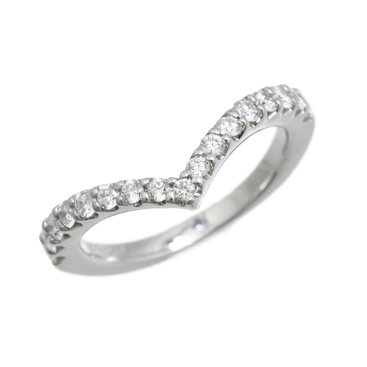 ポンテヴェキオ PONTE VECCHIO PT950 プラチナ ダイヤ0.26ct ピンキーリング 4号 レディース  3695