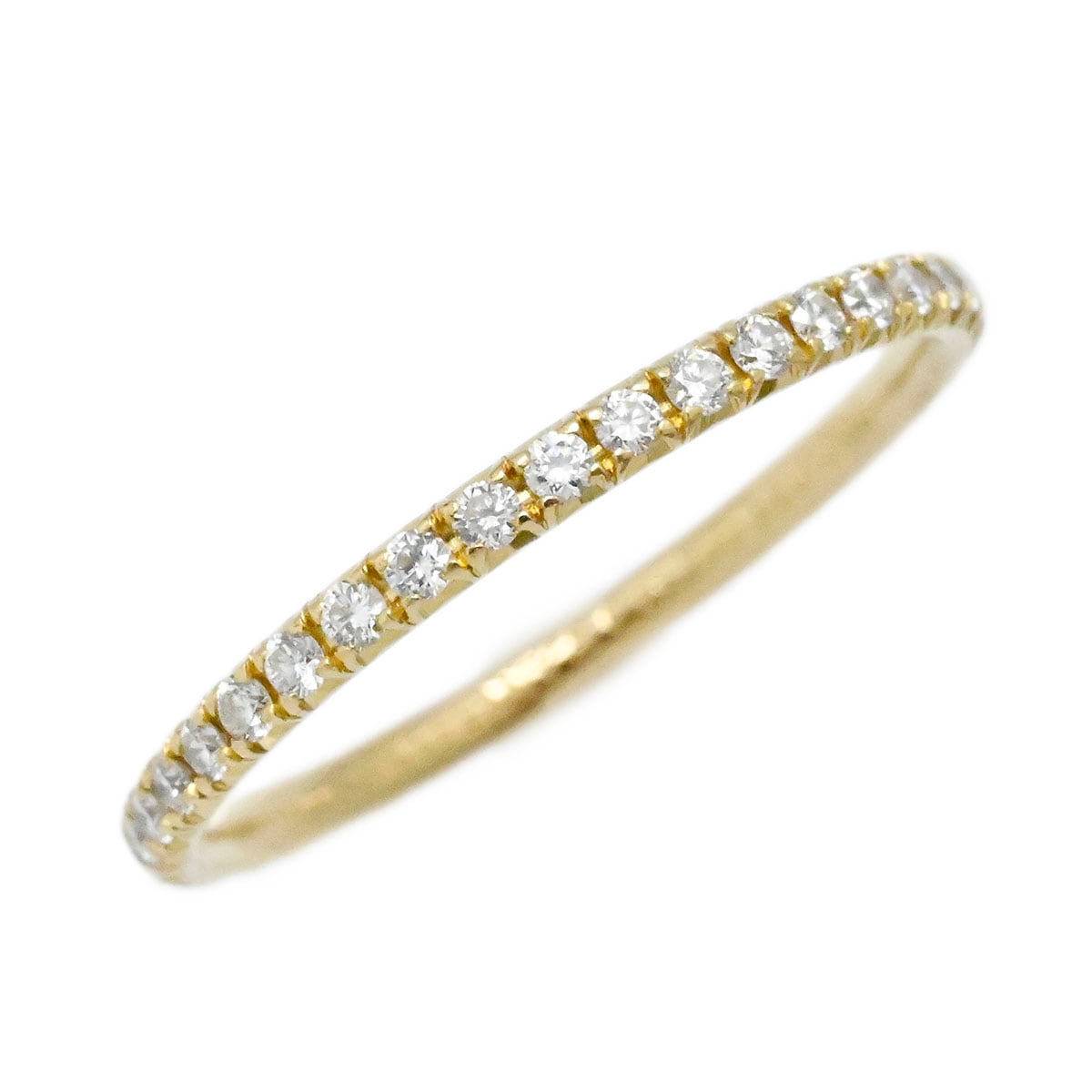 ティファニー TIFFANY & Co. 750YG イエローゴールド ダイヤ メトロ フルエタニティ リング 8号 レディース  3709