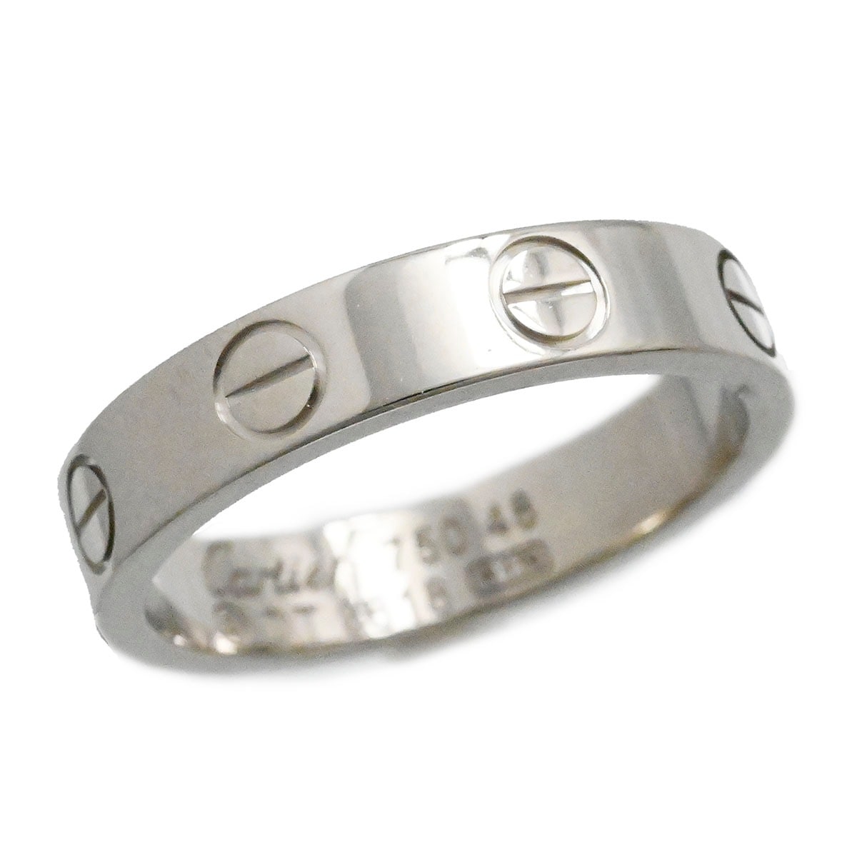 カルティエ CARTIER 750WG ホワイトゴールド ミニラブリング サイズ48 レディース  3739