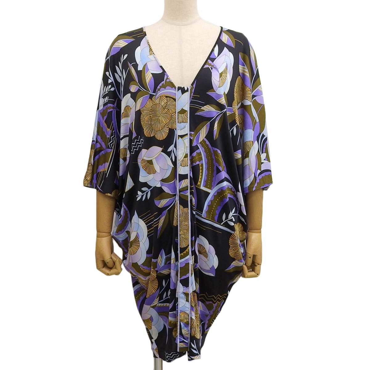 レオナールの半袖ワンピース LEONARD 花柄 半袖カットソーワンピース