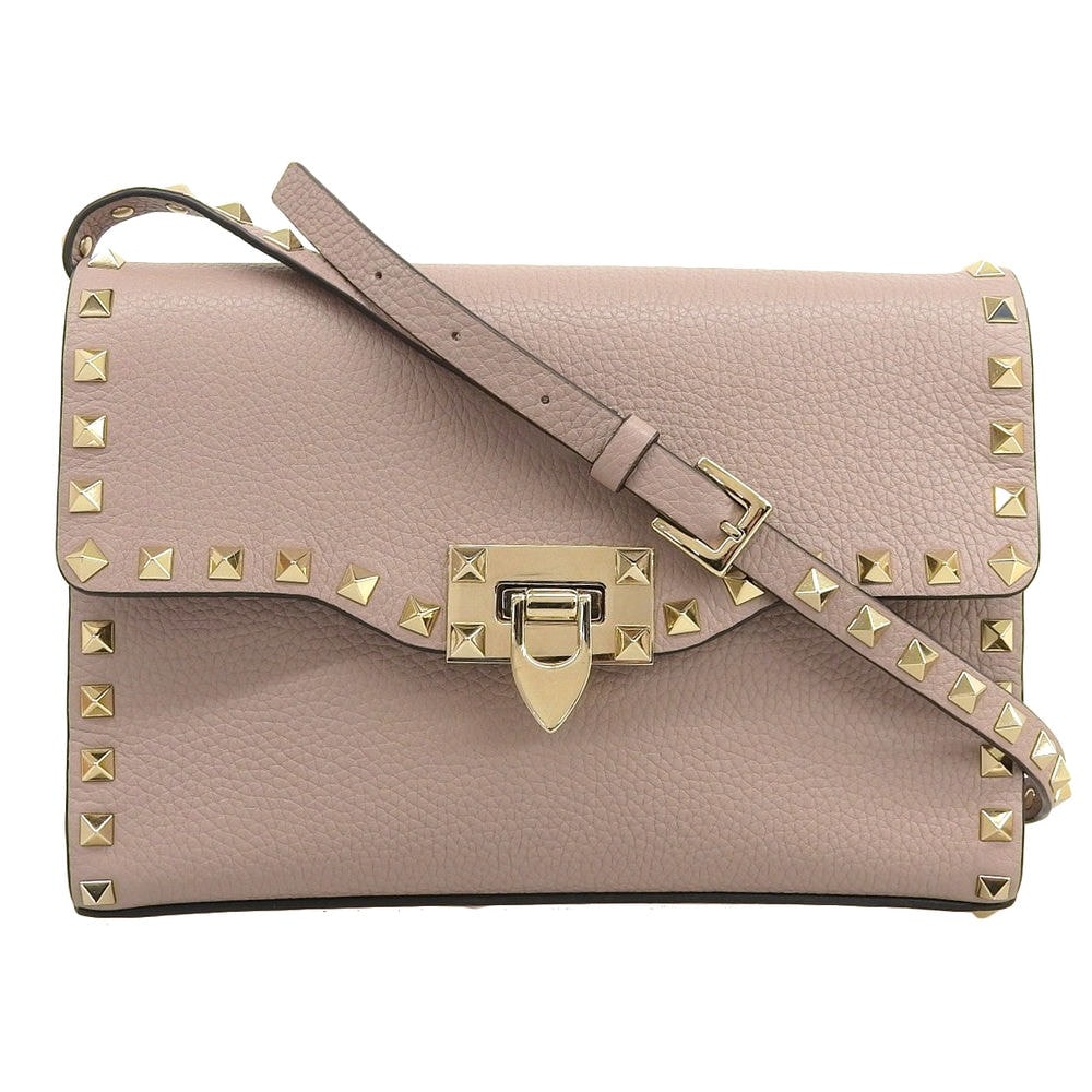 ヴァレンティノガラヴァーニ VALENTINO GARAVANI ロックスタッズ ショルダーバック ゴールド金具 レザー プードル レディース  4493