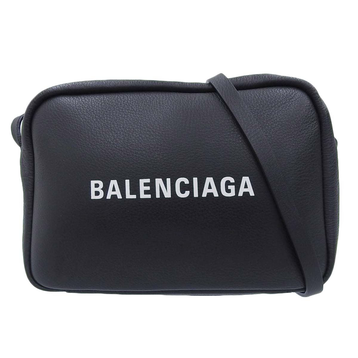 バレンシアガ BALENCIAGA カメラバッグ 斜め掛け ショルダーバッグ レザー ブラック レディース  4512