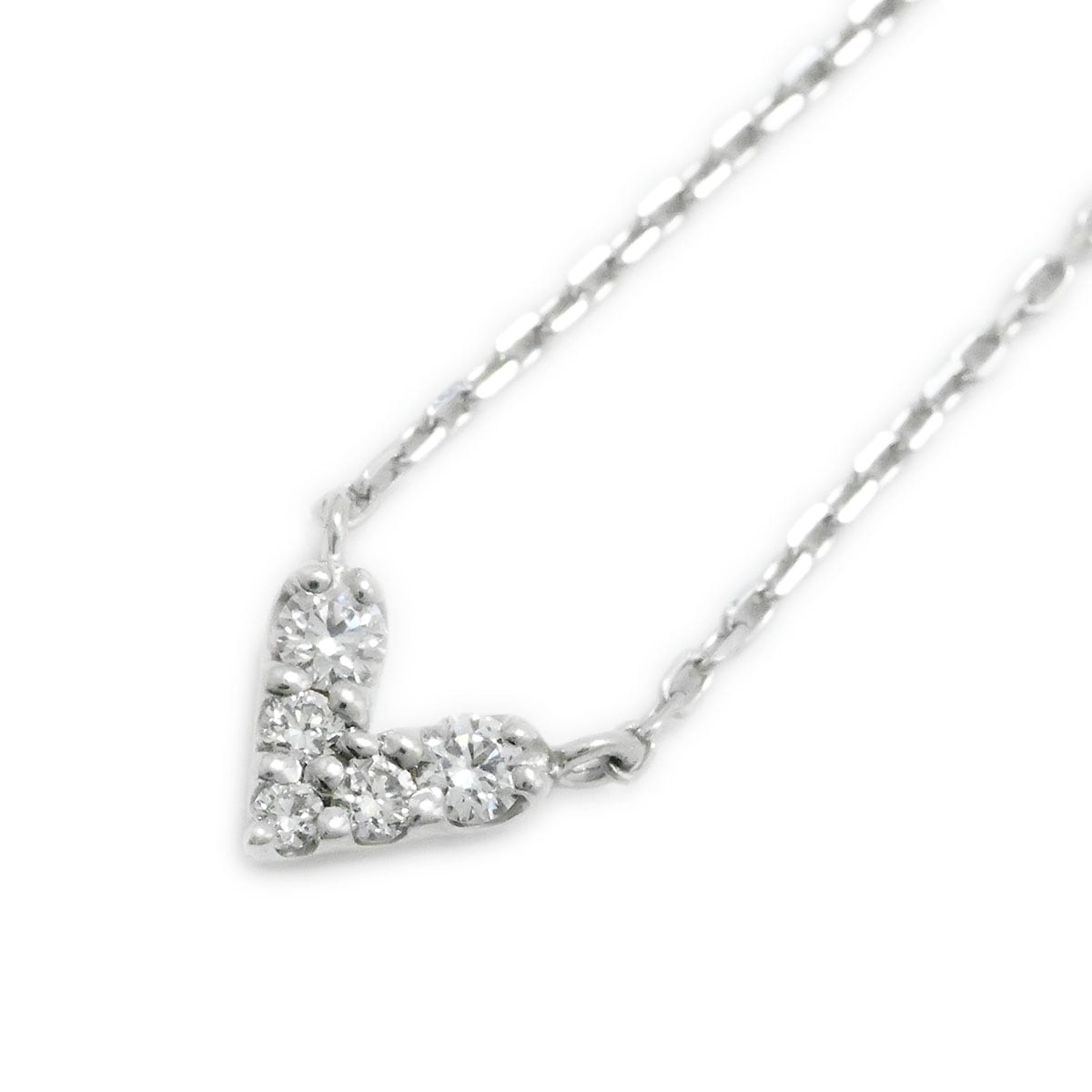 ポンテヴェッキオ K18WG ホワイトゴールド ダイヤ0.06ct ネックレス レディース  3790
