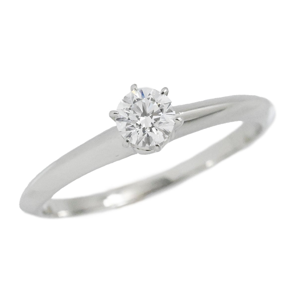 ティファニー TIFFANY & Co. PLAT Pt950 プラチナ ダイヤ0.21ct ソリティアリング VS1 VERYGOOD E レディース 11号  3834
