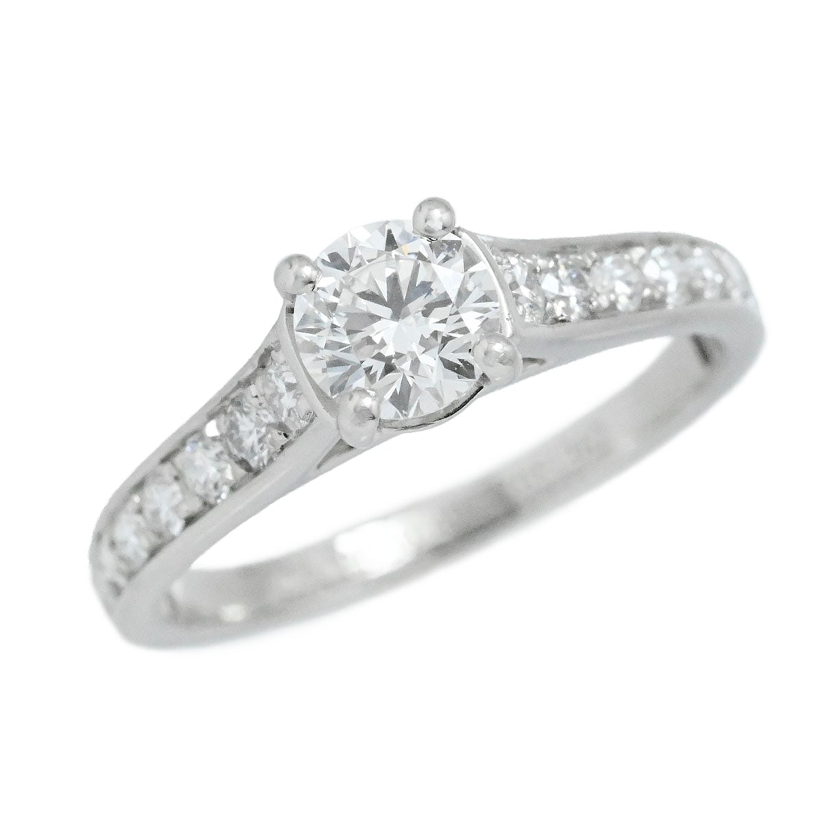 ヴァンクリーフ＆アーベル Van Cleef & Arpels Pt950 プラチナ ダイヤモンド ロマンスソリティアリング サイズ49 レディース  3841