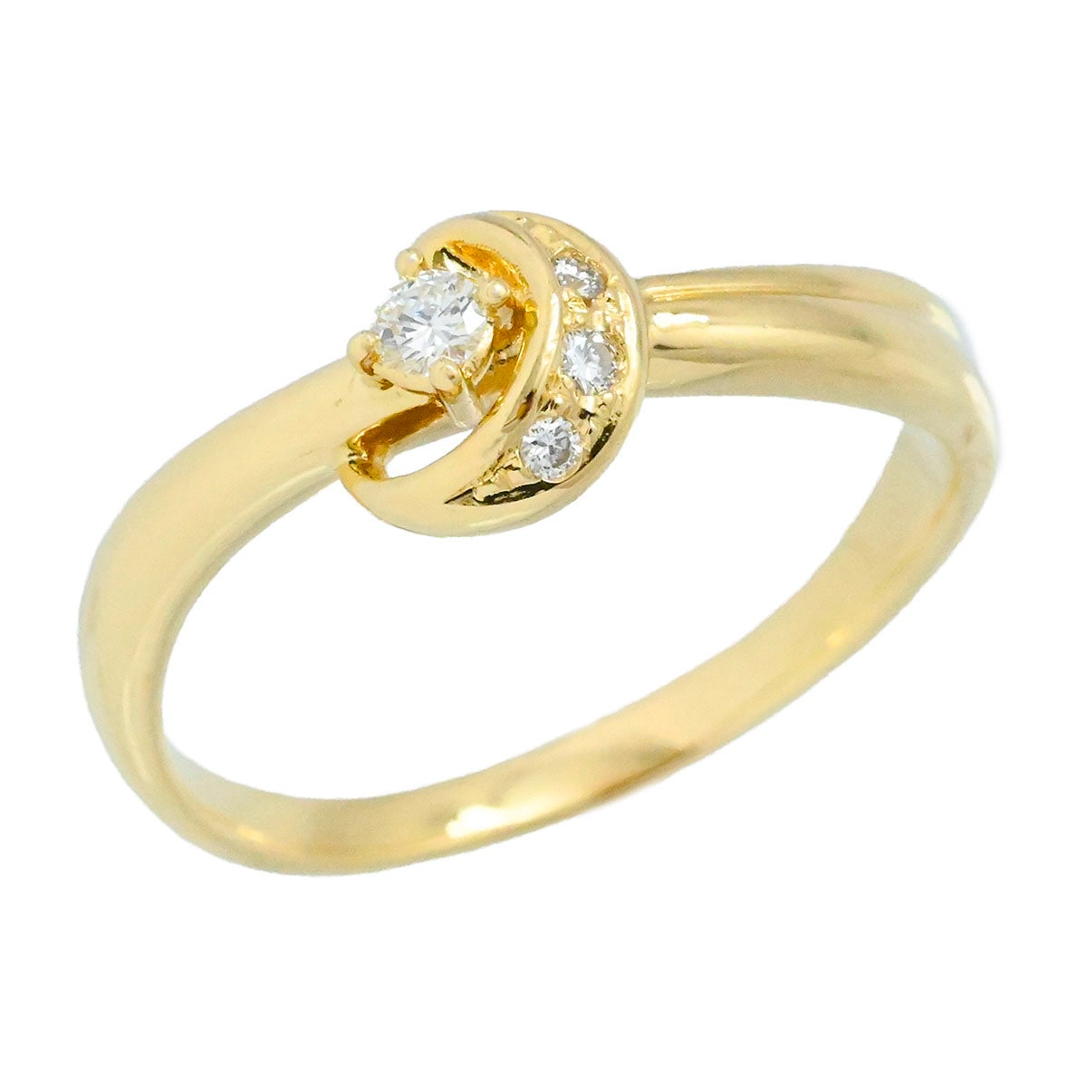 タサキ TASAKI K18YG イエローゴールド ダイヤモンド0.08ct リング レディース サイズ16号  3843
