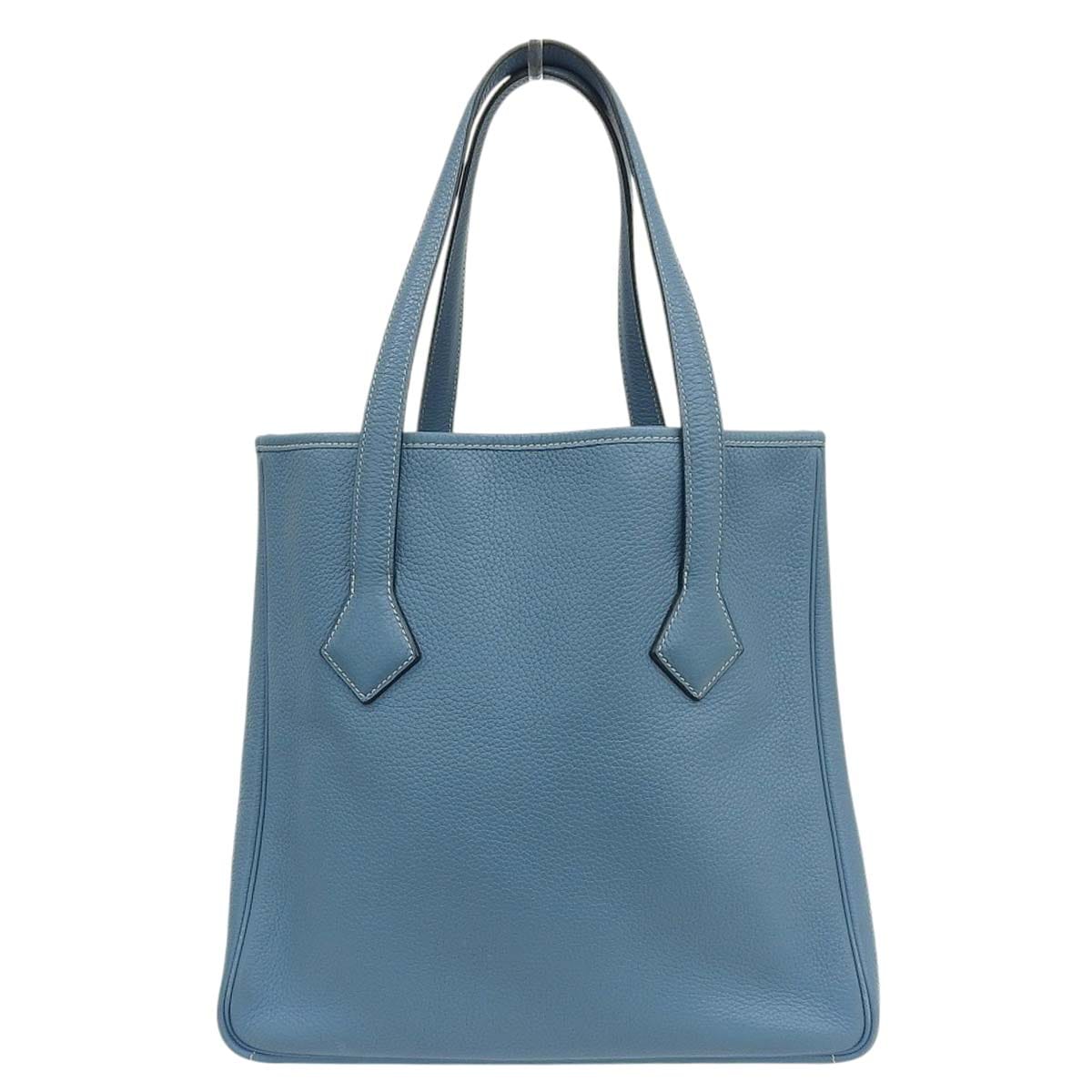 エルメス HERMES ヴィクトリアカバス32 トートバッグ ショルダーバッグ トリヨンレザー ブルージーン レディース □M刻印 2009年 4605
