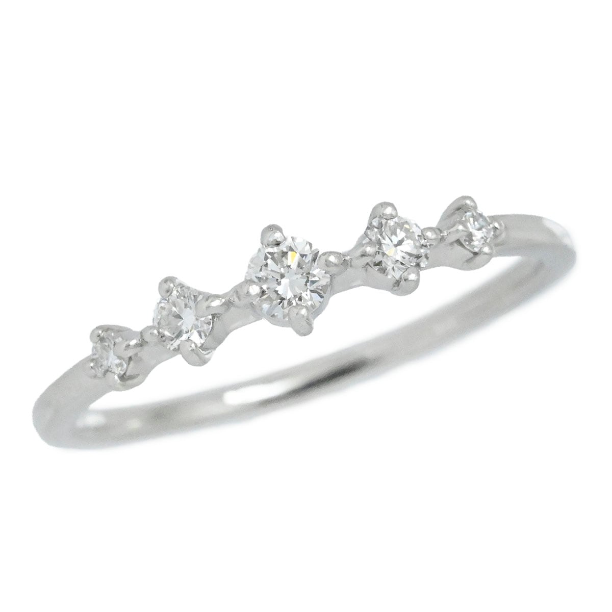 エテ ETE PT900 プラチナ ダイヤ0.14ct リング 指輪 サイズ9号 レディース  3857
