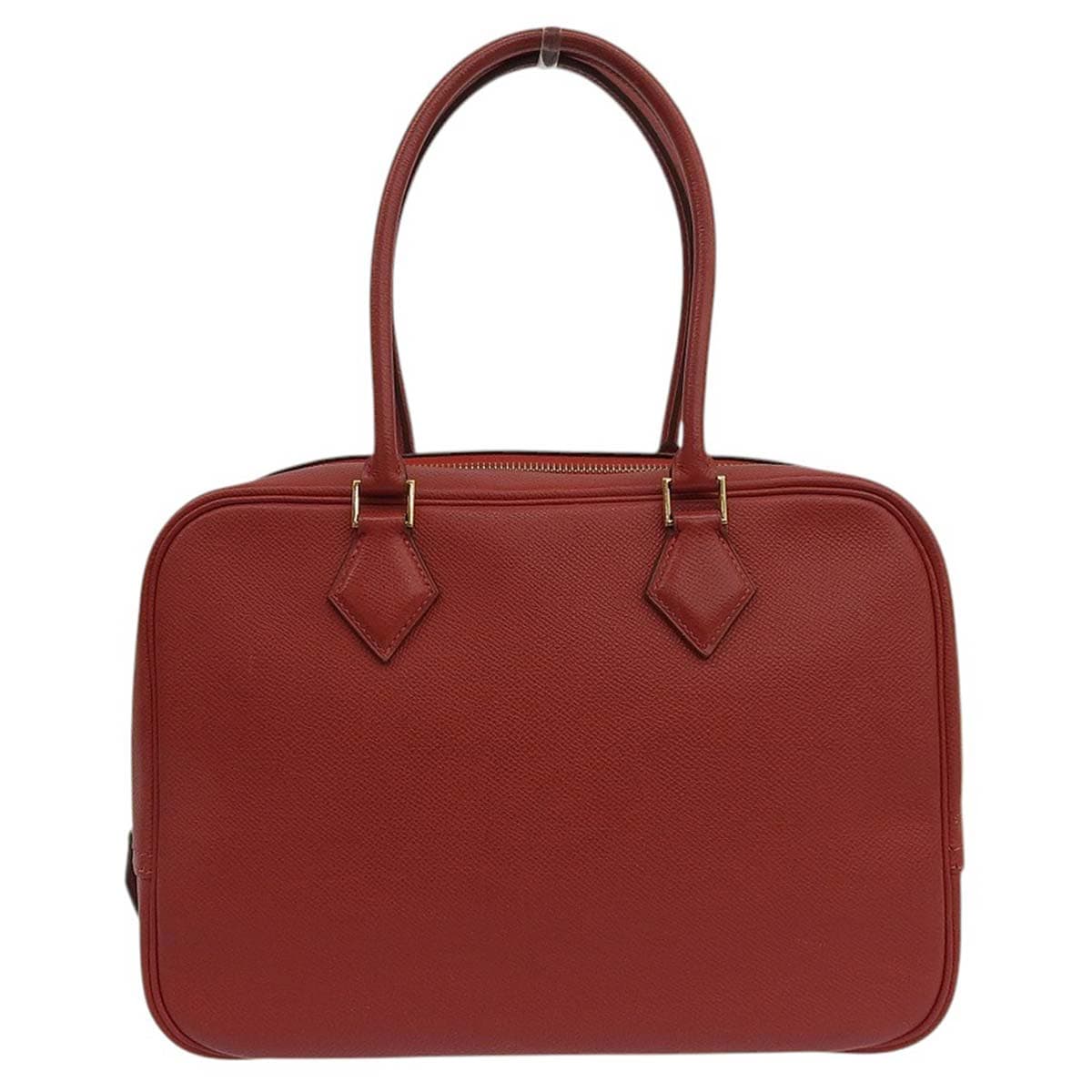 エルメス HERMES プリュム28 ハンドバッグ ヴォーエプソン レッド系 ゴールド金具 レディース □H刻印 4633