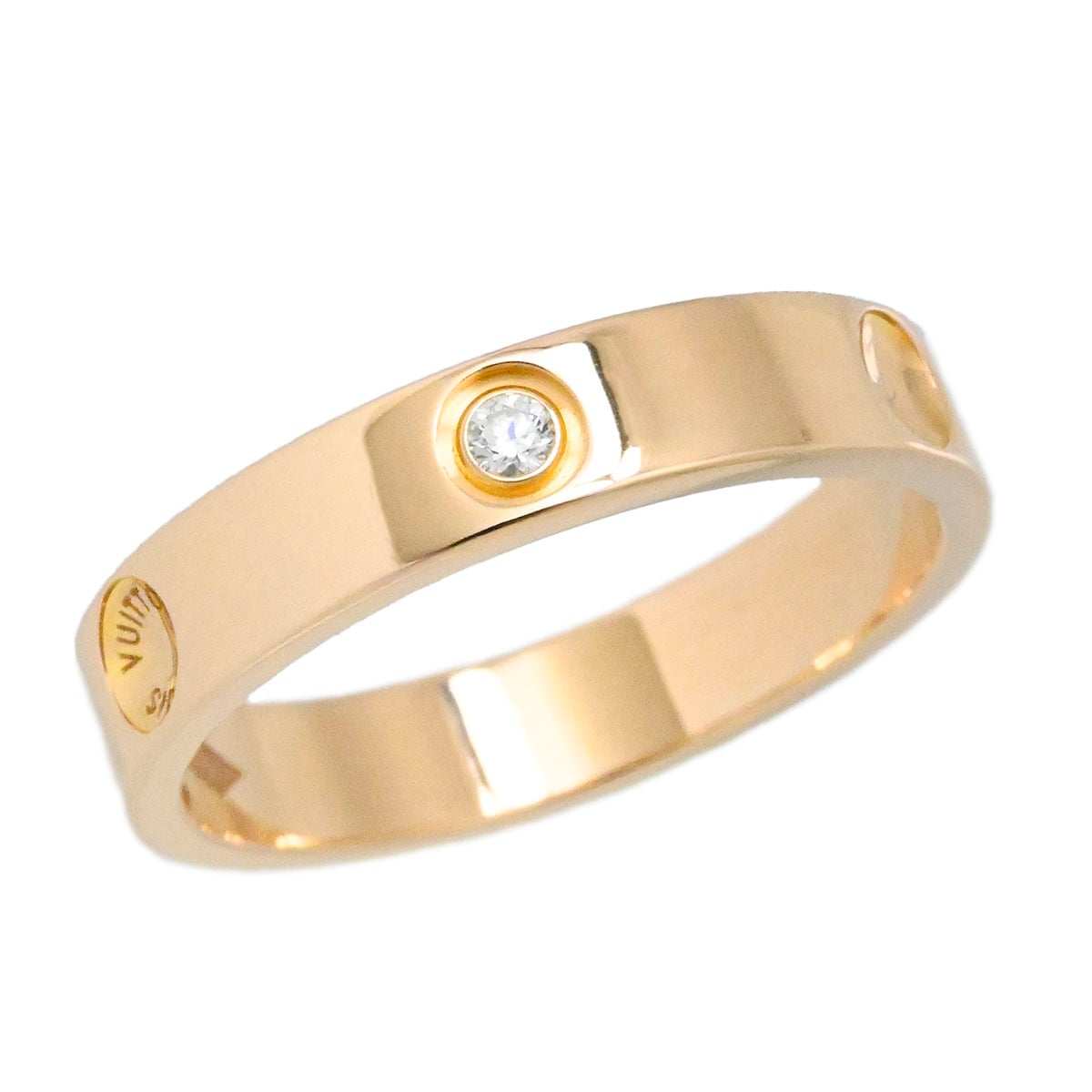 ルイヴィトン LOUIS VUITTON 750PG K18PG ピンクゴールド アリアンスアンプラントリング ダイヤ0.02ct 指輪 サイズ49 レディース  3861