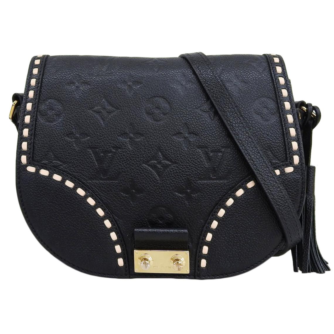 ルイヴィトン LOUIS VUITTON モノグラムアンプラント ジュノ ショルダーバッグ 斜め掛け フリンジ ブラック レディース M43143 4663