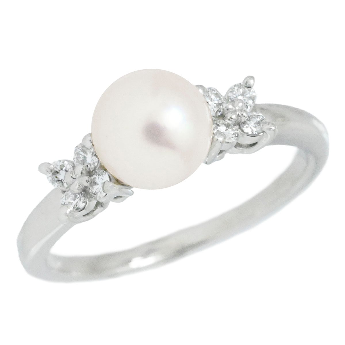 タサキ TASAKI タサキ Pt900 プラチナ パール ダイヤ0.11ct リング 12号  3868