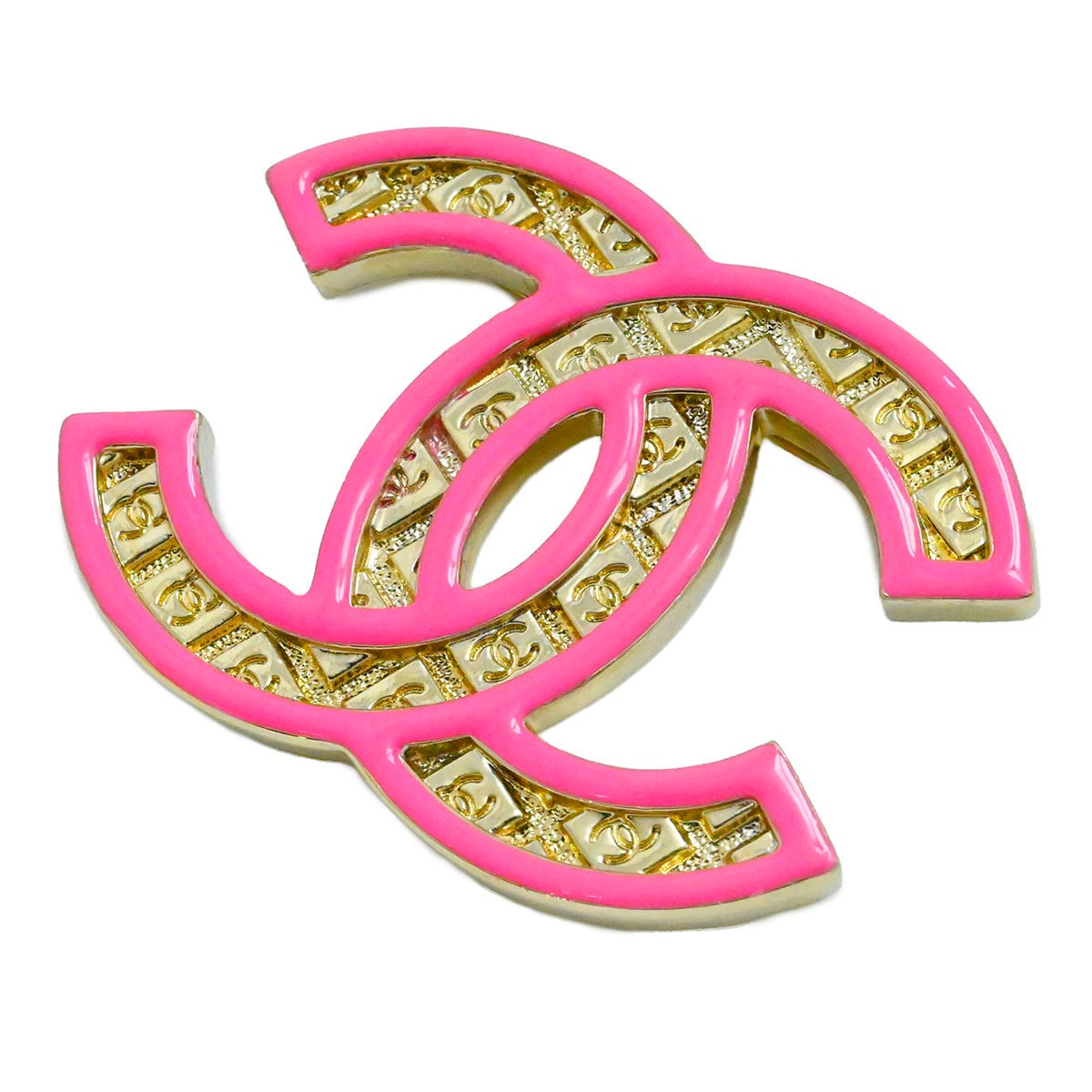 シャネル CHANEL B24 ココマーク ブローチ ピンク×ゴールド レディース  3884