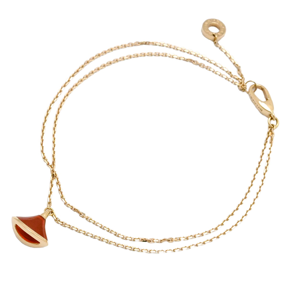 ブルガリ BVLGARI 750PG K18PG ピンクゴールド ディヴァドリーム カーネリアン ブレスレット SM レディース  3895