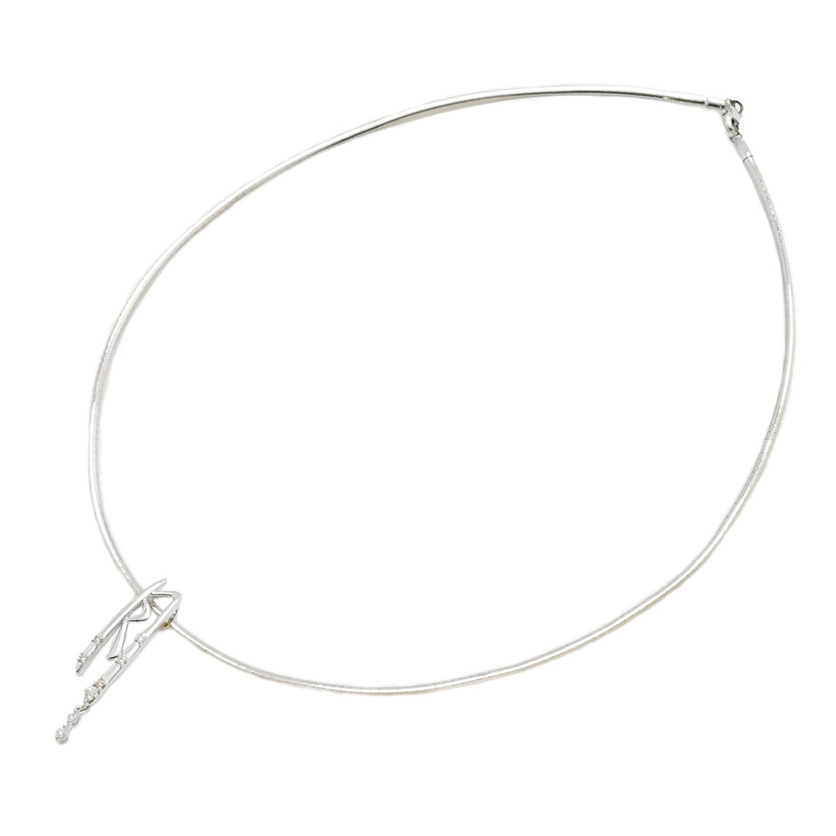 タサキ TASAKI K18WG K18YG ホワイトゴールド×イエローゴールド ダイヤモンド リバーシブル オメガネックレス レディース  3904