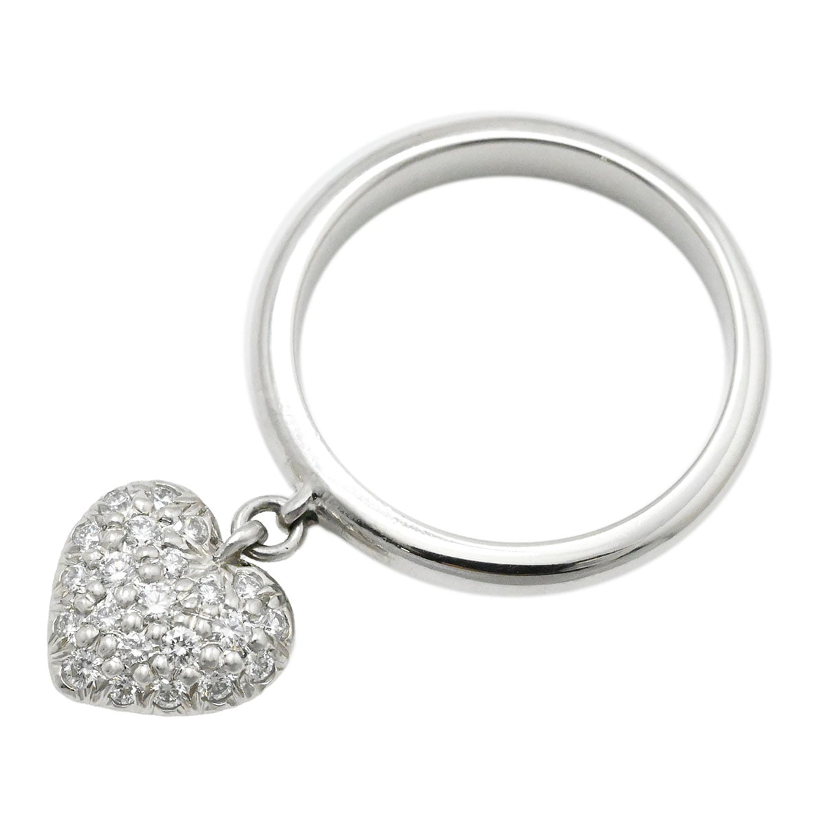 ティファニー TIFFANY & Co. Pt950 ダイヤ プラチナ センチメンタルハート パヴェダイヤ リング サイズ10号 レディース