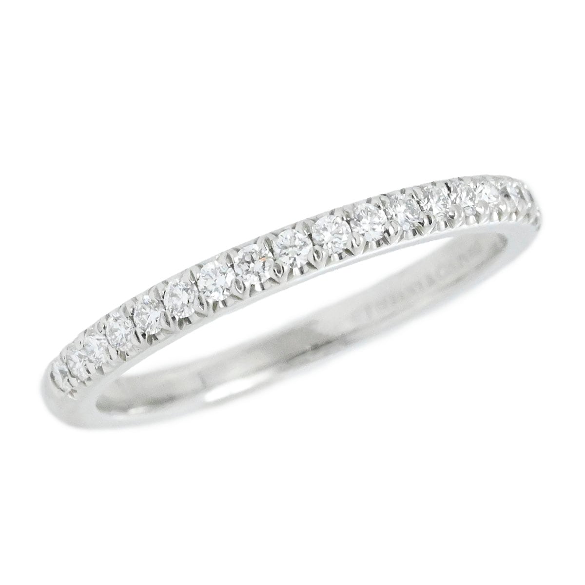 ティファニー TIFFANY & Co. Pt950 プラチナ ソレスト ハーフダイヤ エタニティリング サイズ9号 レディース  3929