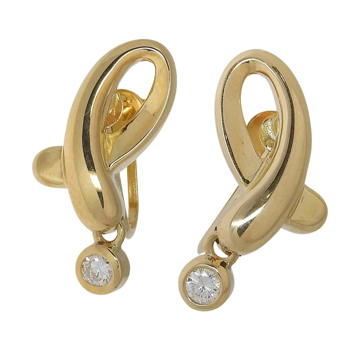 タサキ TASAKI 1粒 ダイヤモンド イヤリング K18 ダイヤモンド 0.05ct 0.05ct レディース 4712