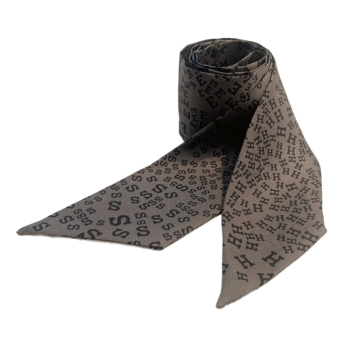 エルメス HERMES ツイリー シルクスカーフ アルファベットロゴ柄 レディース  3954