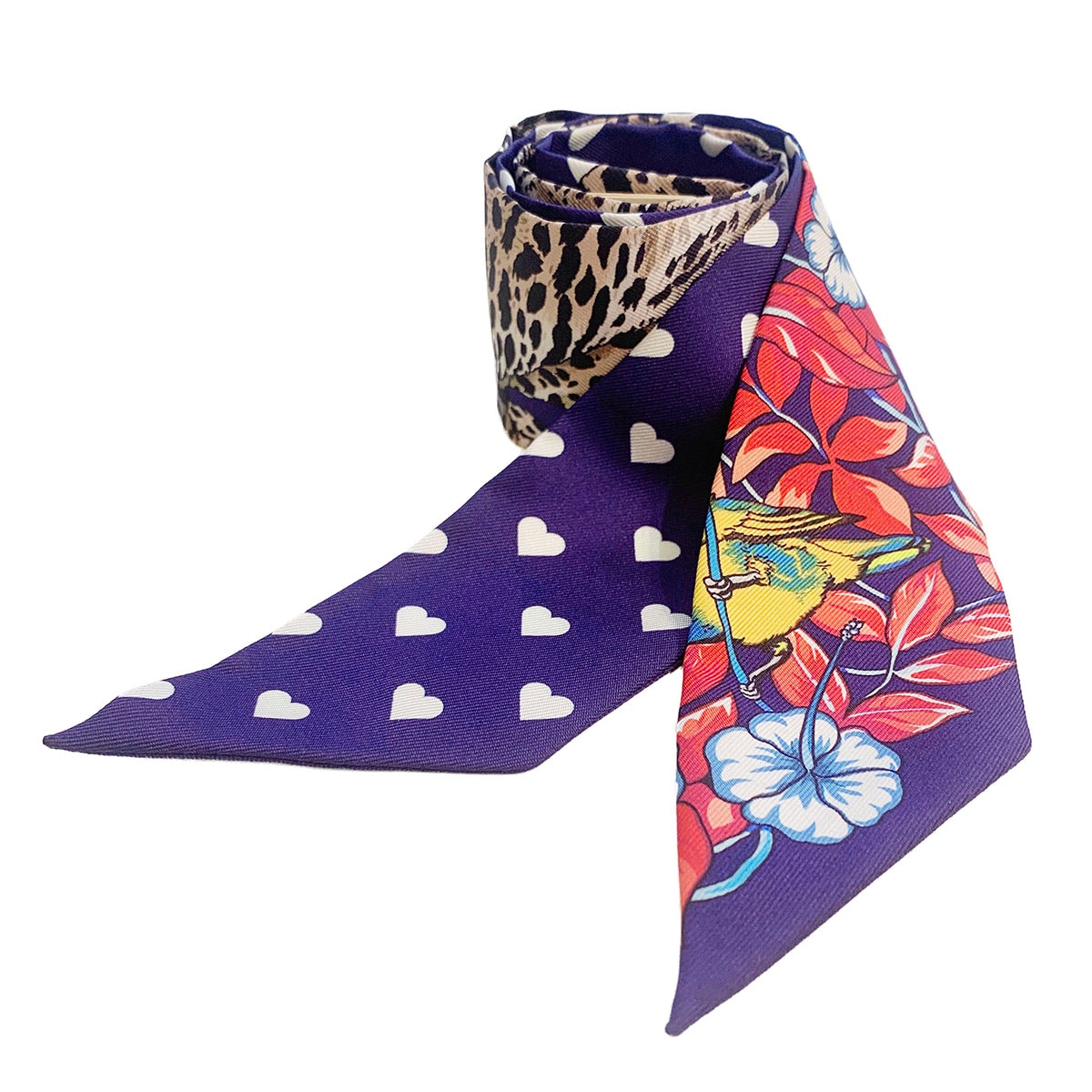 【新品未使用】エルメス ジャングルラブラブ ツイリー レオパード柄 スカーフ エルメス HERMES ツイリーシルクスカーフ Jungle Love ジャングルラブ