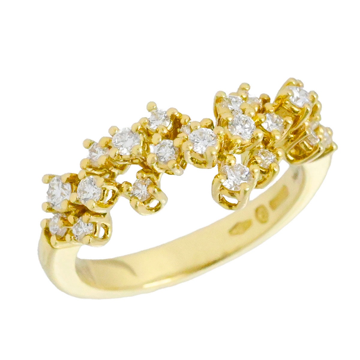 ダミアーニ DAMIANI 750YG K18YG イエローゴールド ミモザ ダイヤ リング サイズ9号 レディース  3963