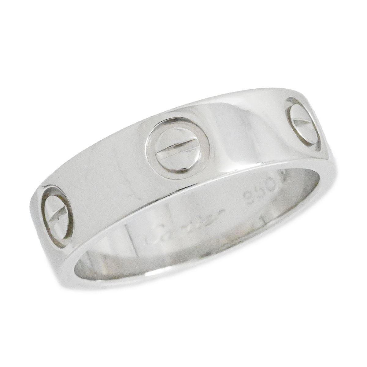 カルティエ CARTIER PT950 ラブリング プラチナ レディース メンズ Love サイズ54  3965
