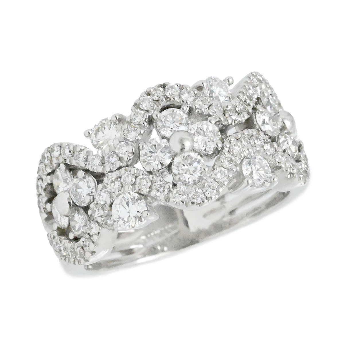 ダミアーニ DAMIANI 750WG K18WG ホワイトゴールドダイヤ リング サイズ13号 レディース  3967