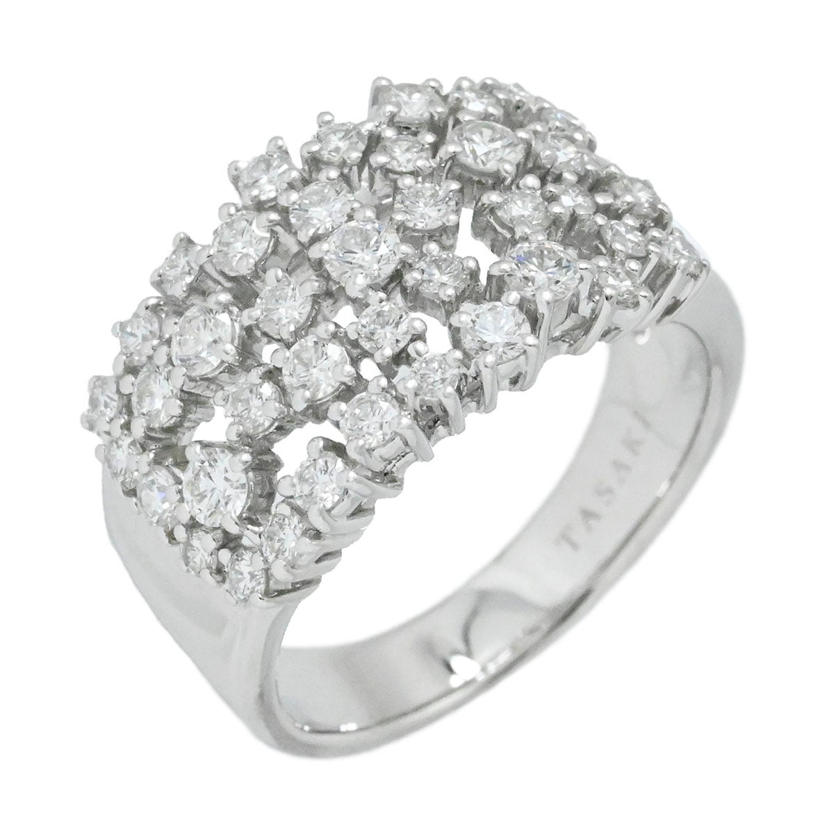 タサキ TASAKI K18WG ホワイトゴールド ダイヤ0.98ct リング サイズ14