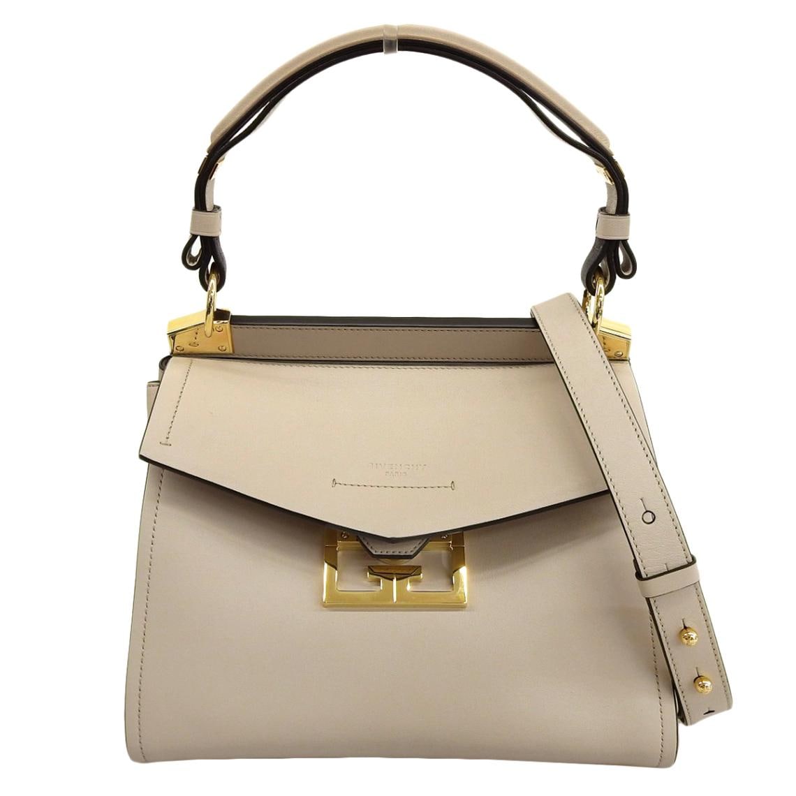 ジバンシー GIVENCHY ミスティック 2WAY ショルダーバッグ ハンドバッグ 肩掛け ななめ掛け レザー ベージュ ゴールド金具 レディース 4736