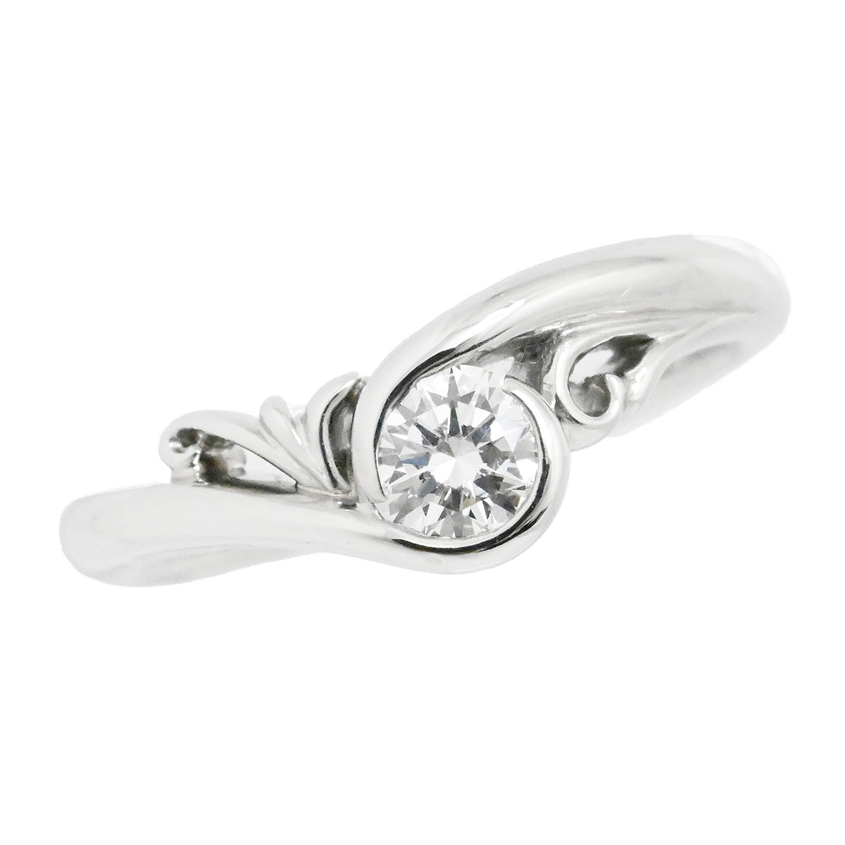 K.UNO ケイウノ PT900 プラチナ ダイヤ0.304ct リング サイズ9号 レディース  3974