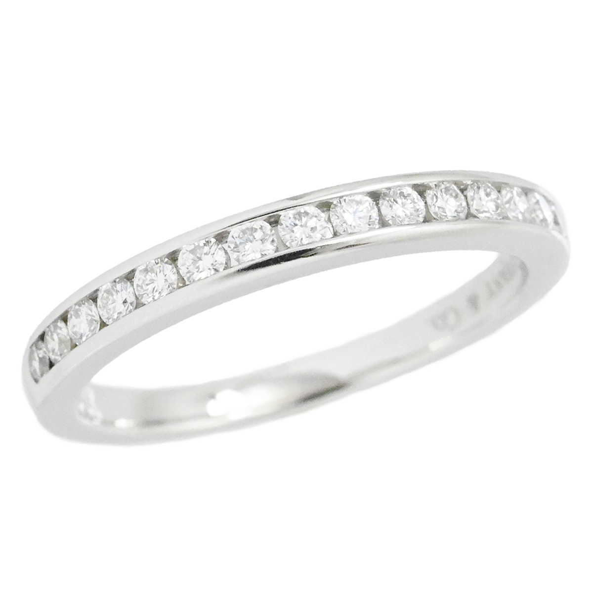 ティファニー TIFFANY & Co. Pt950 プラチナ ダイヤ チャネルセッティング ハーフダイヤエタニティリング サイズ11号 レディース  3987