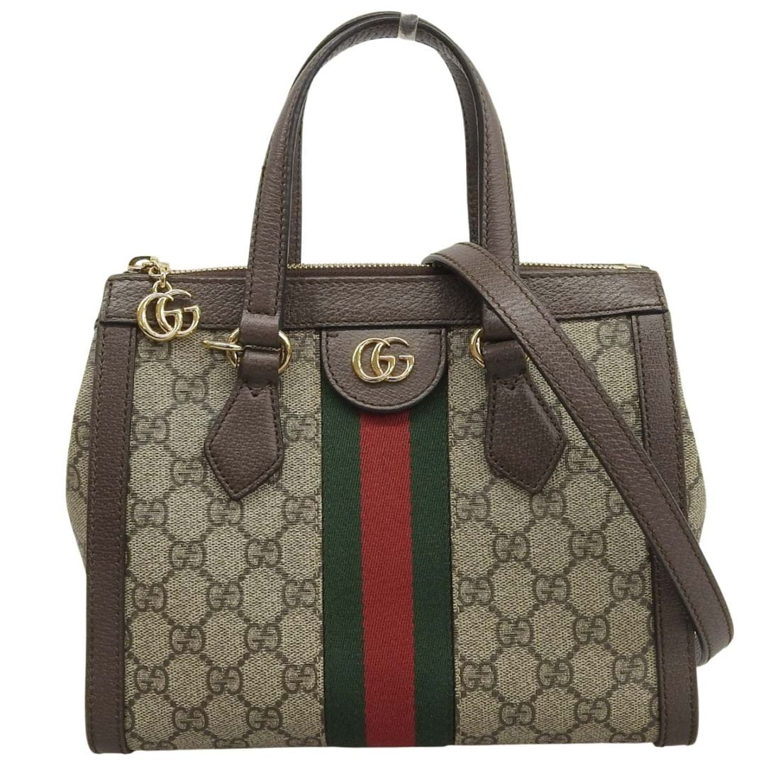 グッチ GUCCI GGスプリーム オフィディア スモール 2WAY ハンドバッグ ショルダー ななめ掛け レザー ベージュ系×ブラウン レディース  4750