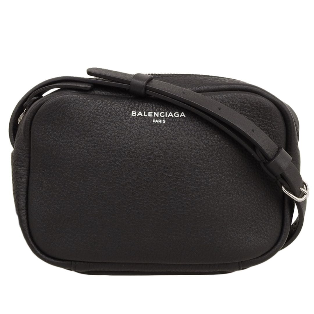 バレンシアガ BALENCIAGA エブリデイ カメラバッグ ショルダーバッグ ななめ掛け レザー ブラック レディース 4757