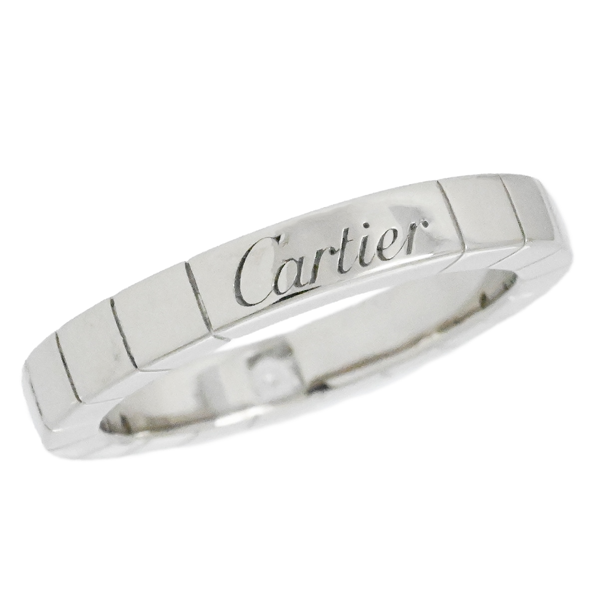 カルティエ CARTIER 750WG ホワイトゴールド ラニエールリング ダイヤ1P サイズ49 レディース  2002