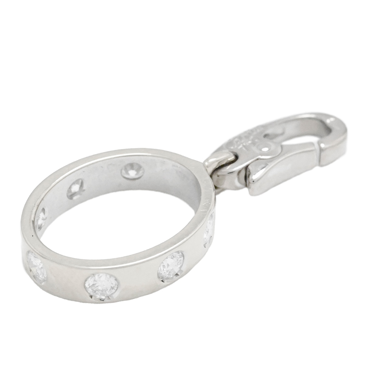 カルティエ CARTIER 750WG ホワイトゴールド ダイヤ7P ベビーラブ ラブチャーム レディース メンズ  2039
