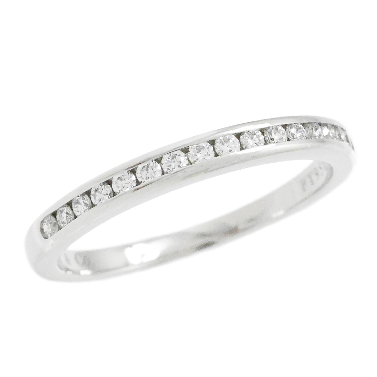 ティファニー TIFFANY & Co. PT950 プラチナ ダイヤチャネルセッティング ハーフエタニティリング サイズ12号 ジュエリー  2060