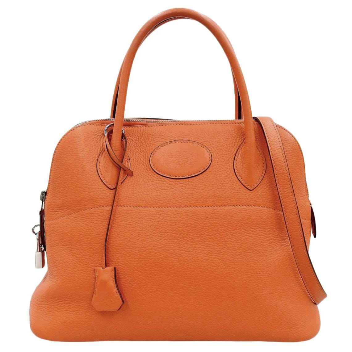 エルメス HERMES ボリード31 2WAYバッグ ハンドバッグ トゴ オレンジ シルバー金具 レディース □R刻印 2014年 4837
